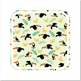 Tropical Toucan Pattern Posters and Art